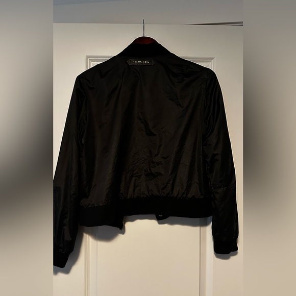 EUC Therma Kota HELGI CROPPED BOMBER JACKET size S black/green - Picture 6 of 13